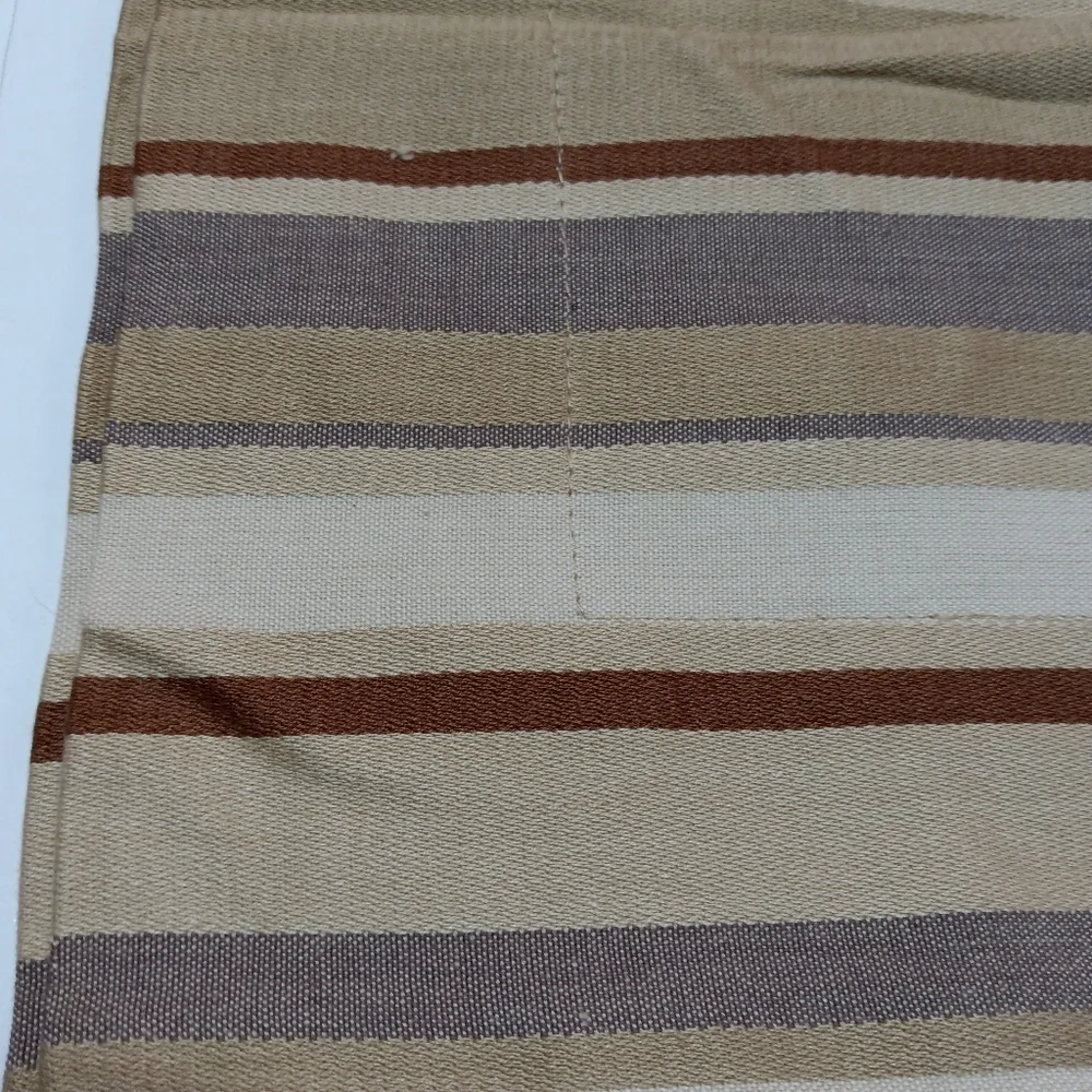 NWOT Crate&Barrel Bergen Stripe Standard Sham Pair Brown/Tan/Beige